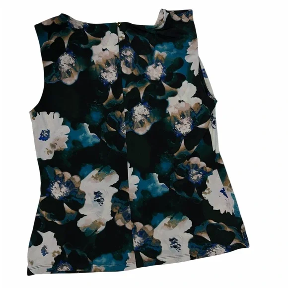Calvin Klein Women's Floral Print Sleeveless Blouse L - Picture 4 of 10